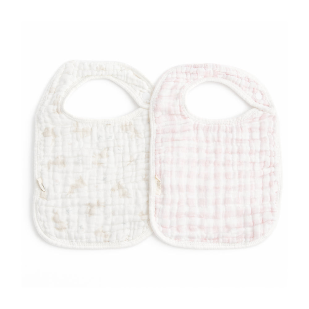 Tiny Tales Baby Muslin Bib 2pk - BUNNY PLAY